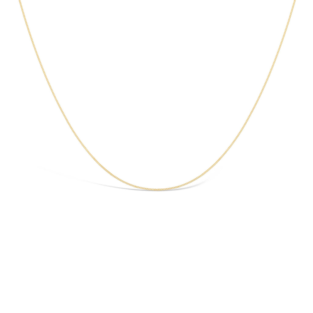 Plain gold chain necklace