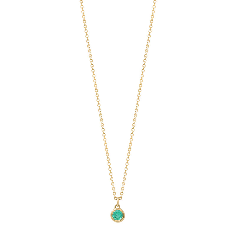 The Bezel Set emerald necklace