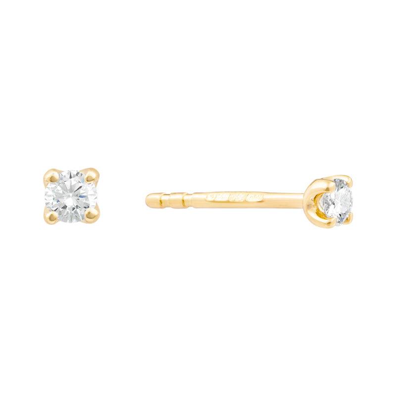 Twinkle Twinkle yellow gold diamond earrings