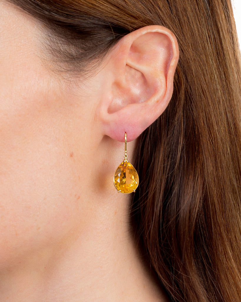 Citrine drop earrings