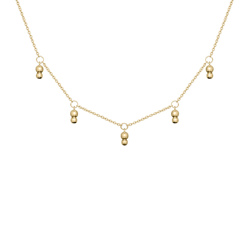 Orbit pendant yellow gold necklace