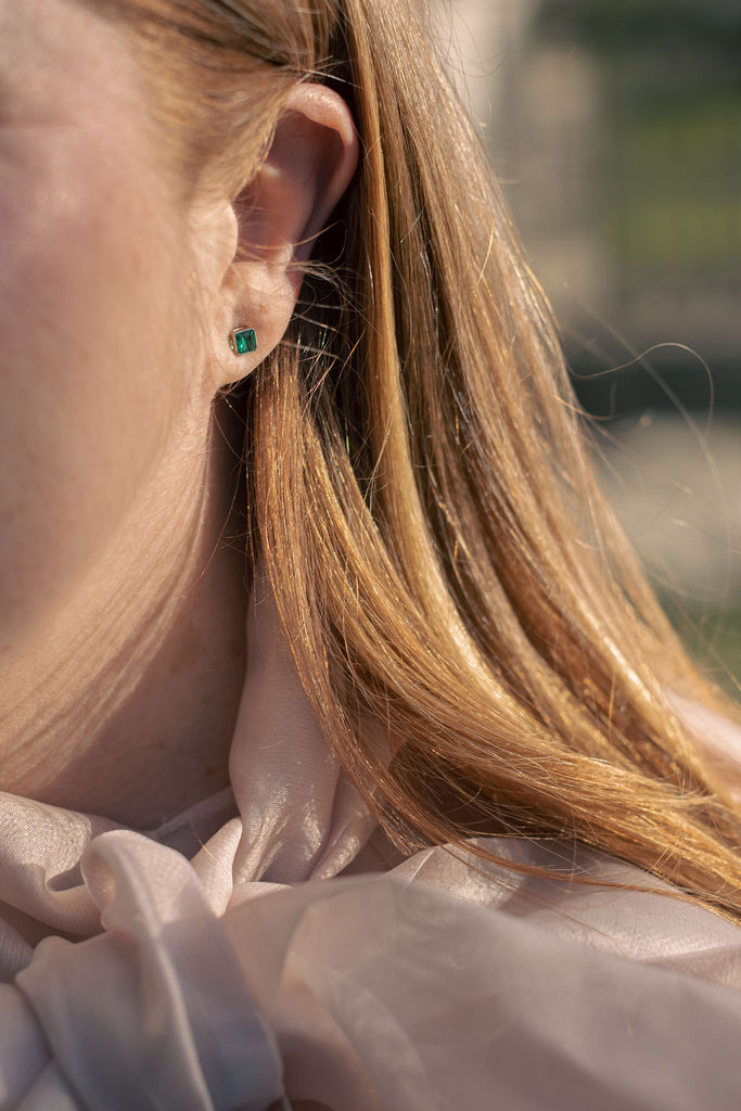 Emerald Stud Earrings