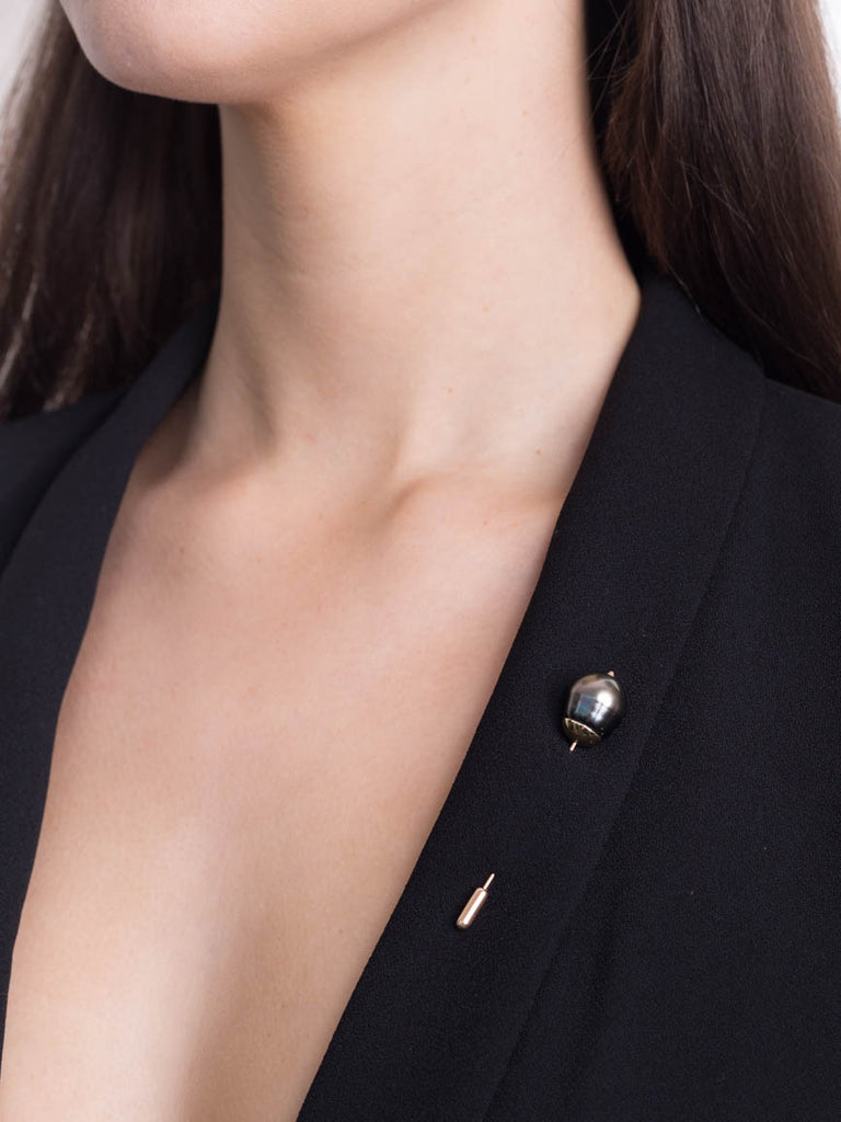 Tahitian Pearl Lapel Pin