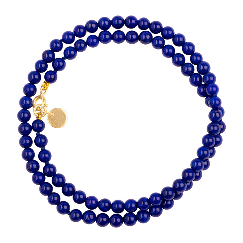 Camden Lapis Lazuli  Double Wrap Bracelet