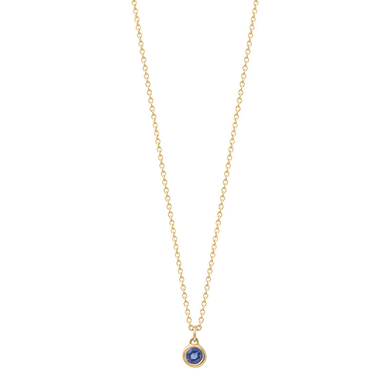 The Bezel Set sapphire necklace