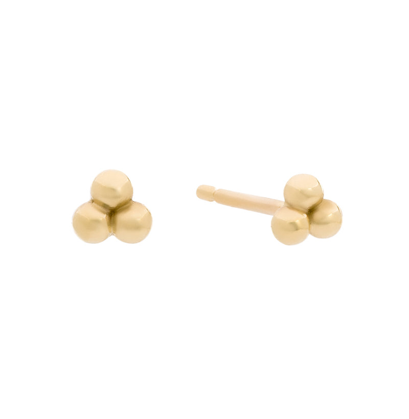 Orbit gold stud earrings