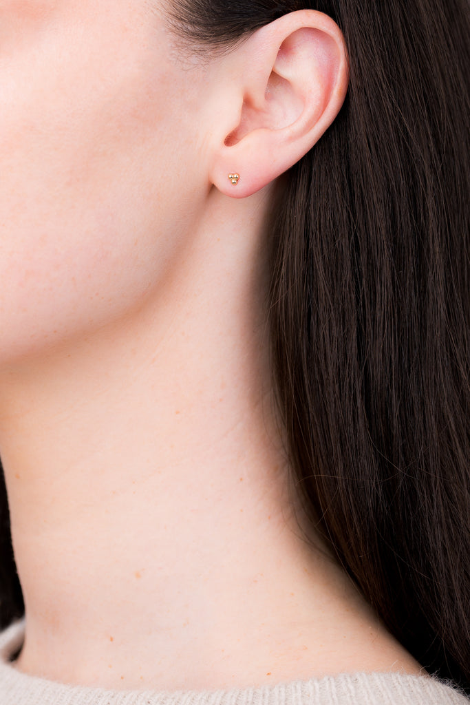 Orbit gold stud earrings