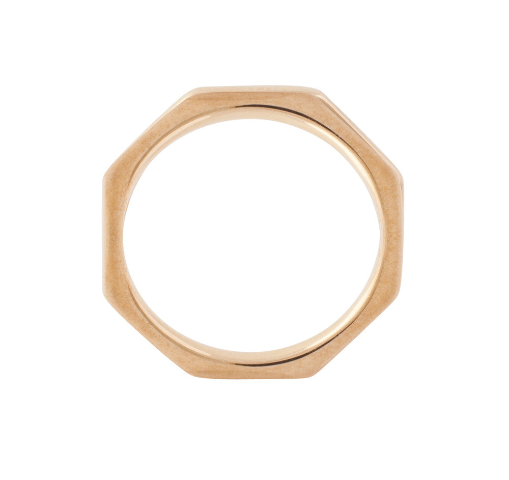Octagonal Gold Rings Octagon yellow gold ring | Natasha Sherling Fine Jewellery