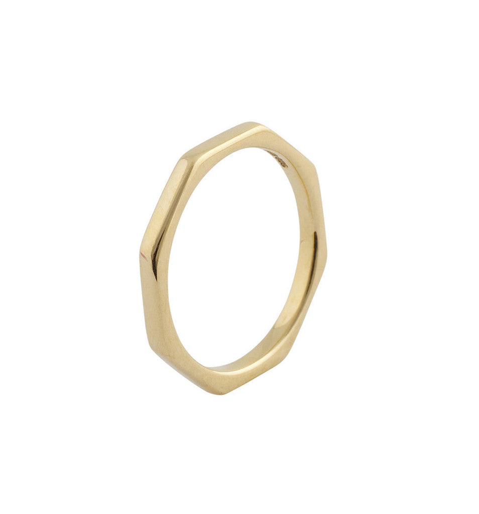 Octagonal Gold Rings Octagon yellow gold ring | Natasha Sherling Fine Jewellery