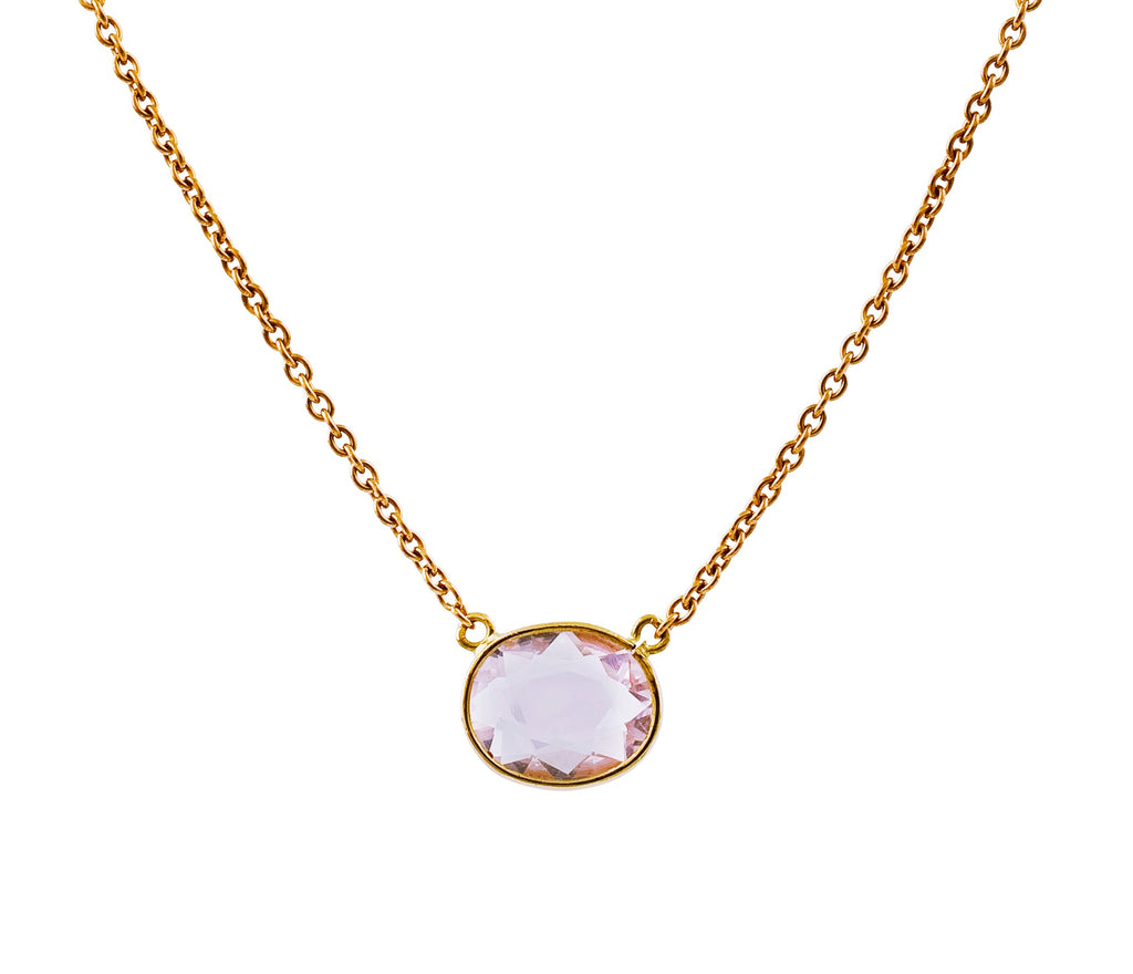 Roses pink sapphire necklace